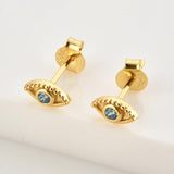 925 Silver Stud Earring Zircon CZ Piercing Fine Jewelry Punk