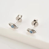 925 Silver Stud Earring Zircon CZ Piercing Fine Jewelry Punk