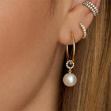 925 Silver Drop Earrings Zirconia Jewelry Gift Pendientes Cartilage