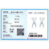 925 Silver Small Scissors Earrings CZ Studs Women Fine Jewelry