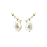 925 Silver Green Zircon Line Stud Earrings For Women