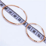 14K Rose Gold Hoop Earrings - Exaggerated Glamour Evening Jewelry