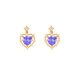 925 Silver CZ Stud Earrings Butterfly Heart Girly Jewelry