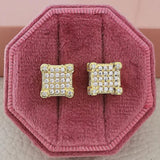 Hiphop Stud Earring Lab Diamond Filled Jewelry Party Wedding Earrings