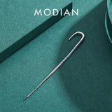 925 Silver Long Stud Earrings Hyperbole Fine Jewelry