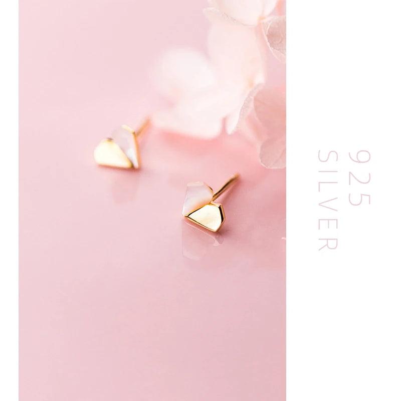 Opal Stud Earrings 925 Sterling Silver Ear Studs Wedding Jewelry