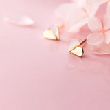 Opal Stud Earrings 925 Sterling Silver Ear Studs Wedding Jewelry