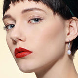 Freshwater Pearl Dangle Earrings 925 Silver Drop Earrings