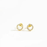 925 Silver CZ Stud Earring Clips Small Jewelry Gift