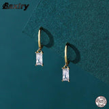 925 Silver Hoop Earrings Women Huggie Sleeper Earring Fine Jewelry