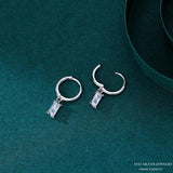 925 Silver Hoop Earrings Women Huggie Sleeper Earring Fine Jewelry