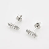 925 Silver Zircon Stud Earring Piercing Jewelry