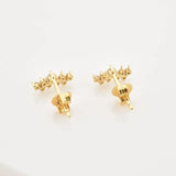 925 Silver Zircon Stud Earring Piercing Jewelry