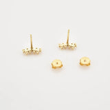 925 Silver Zircon Stud Earring Piercing Jewelry