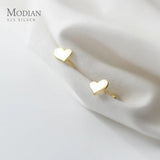 Irregular Heart Stud Earrings 925 Sterling Silver Prevent Allergy Jewelry