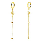 925 Sterling Silver Colorful Crystal Tassel Earrings