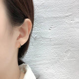 925 Silver Zircon Hoop Earrings Women Geometric Jewelry