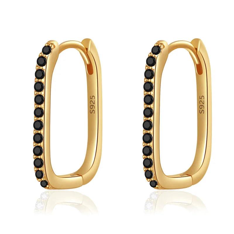 TrustDavis Zircon Gothic Hoop Earrings For Women