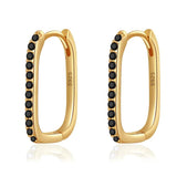 TrustDavis Zircon Gothic Hoop Earrings For Women