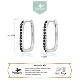 TrustDavis Zircon Gothic Hoop Earrings For Women