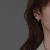 TrustDavis Zircon Gothic Hoop Earrings For Women