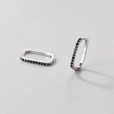 TrustDavis Zircon Gothic Hoop Earrings For Women