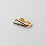 TrustDavis Zircon Gothic Hoop Earrings For Women