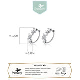 Trustdavis 925 Silver CZ Moon Ear Cuff Clip Earrings