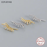 18K Plated 925 Sterling Silver Zircon Earrings Women Stud Earrings