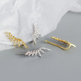 18K Plated 925 Sterling Silver Zircon Earrings Women Stud Earrings