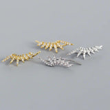 18K Plated 925 Sterling Silver Zircon Earrings Women Stud Earrings
