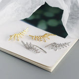 18K Plated 925 Sterling Silver Zircon Earrings Women Stud Earrings