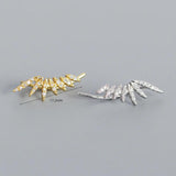 18K Plated 925 Sterling Silver Zircon Earrings Women Stud Earrings