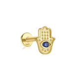 925 Silver Zircon Small Ear Cartilage Stud Earrings for Women