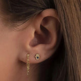 925 Silver Zircon Small Ear Cartilage Stud Earrings for Women