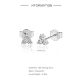 Round Moissanite Stud Earrings in Sterling Silver