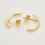 925 Silver Line Stud Earring Women Crystal Piercing Clips Rock Punk Wedding