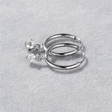 925 Silver 0.2CT D 4 Claws Moissanita Hanging Earring For Women