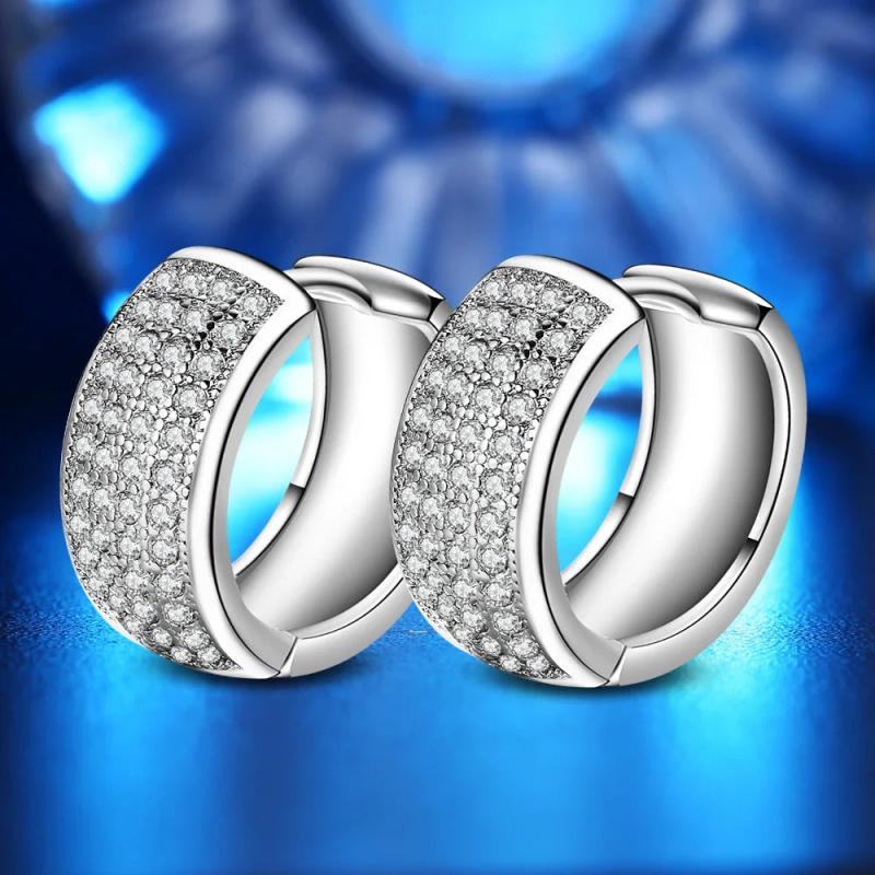 925 Silver Needle Stud Earrings for Women