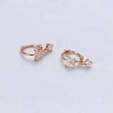 925 Silver Zircon Butterfly Hoop Earrings Fine Jewelry Party Gift