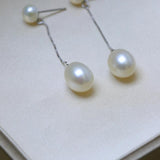 925 Sterling Silver Pearl Double Earrings for Women