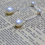 925 Sterling Silver Pearl Double Earrings for Women