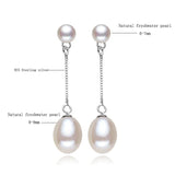 925 Sterling Silver Pearl Double Earrings for Women
