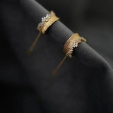Silver Zircon Starry Japanese Light Long Earrings Charm Jewelry