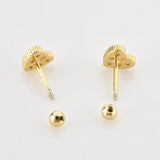 925 Sterling Silver Heart Stud Earring Piercing Women Wedding Jewelry