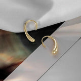 925 Silver Water Drop Stud Earrings 18K