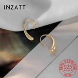 925 Silver Water Drop Stud Earrings 18K