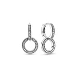 Feather Wings Heart Earrings Silver Women's Gift