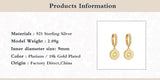925 Silver Sunlight Pattern Disc Drop Earrings for Women