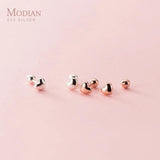 925 Silver Rose Hearts Stud Earrings for Women